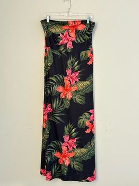 NWT PrettyGarden Strapless Floral Maxi Dress Size L